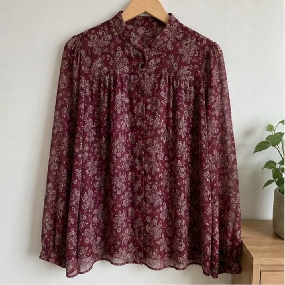 Taupe Button Blouse